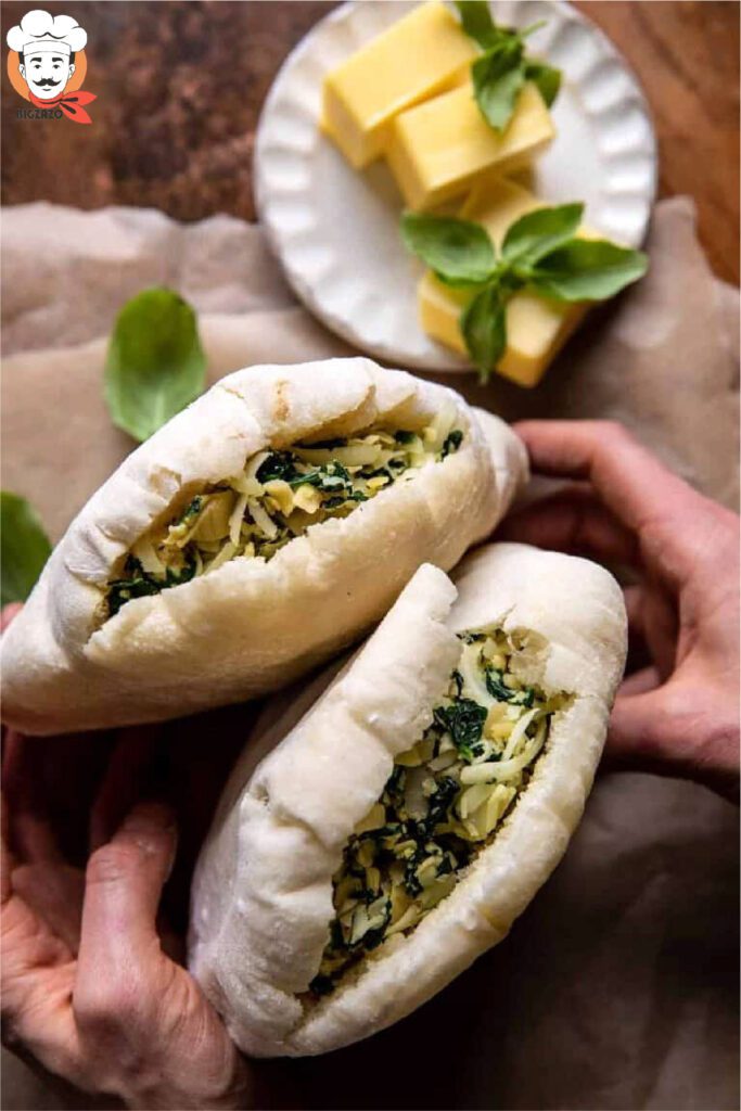 Spinach and Artichoke Pita Grilled Cheese