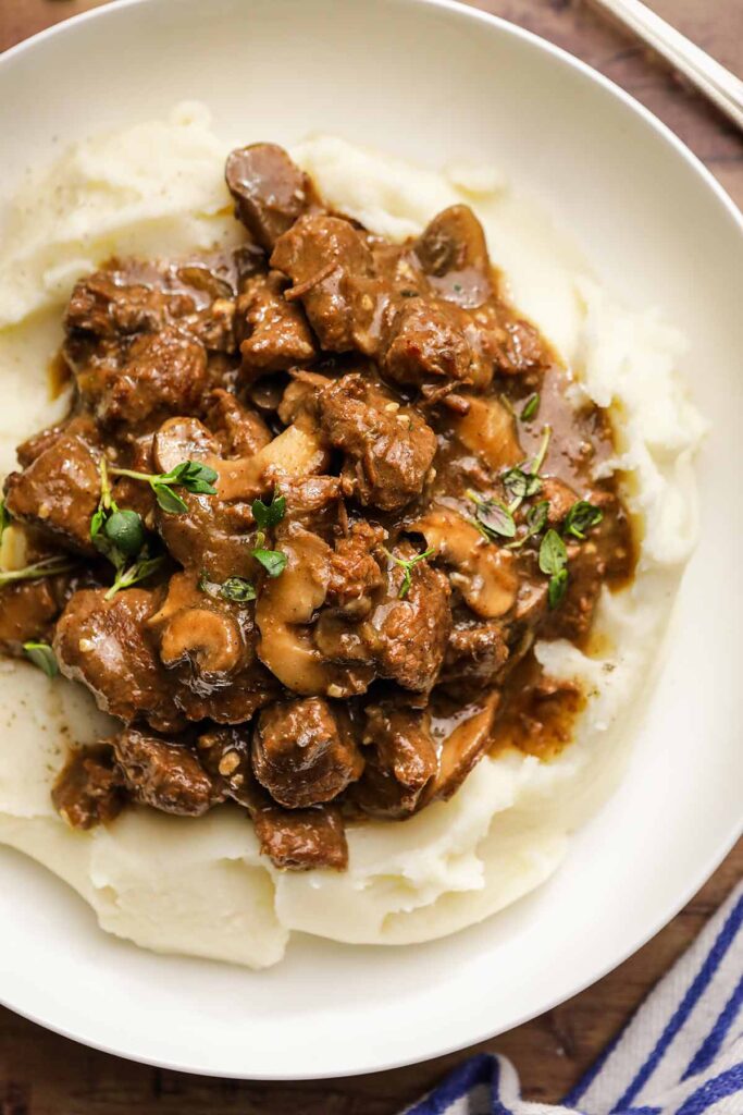 Beef Tips with Mushroom Gravy