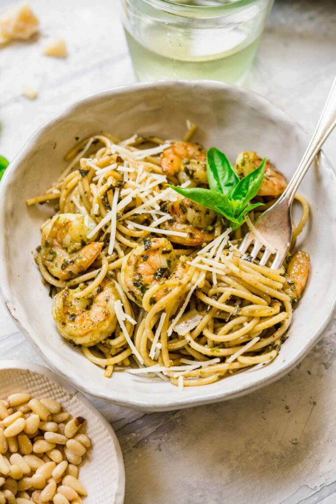 Shrimp Pesto Pasta