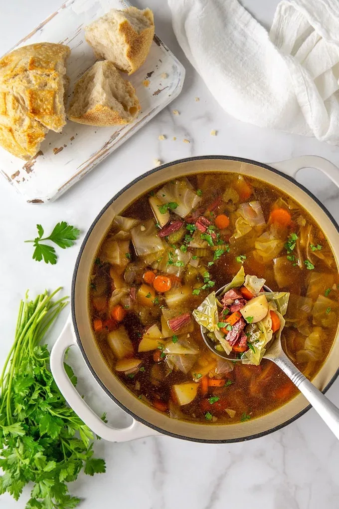 Corned Beef and Cabbage Soup