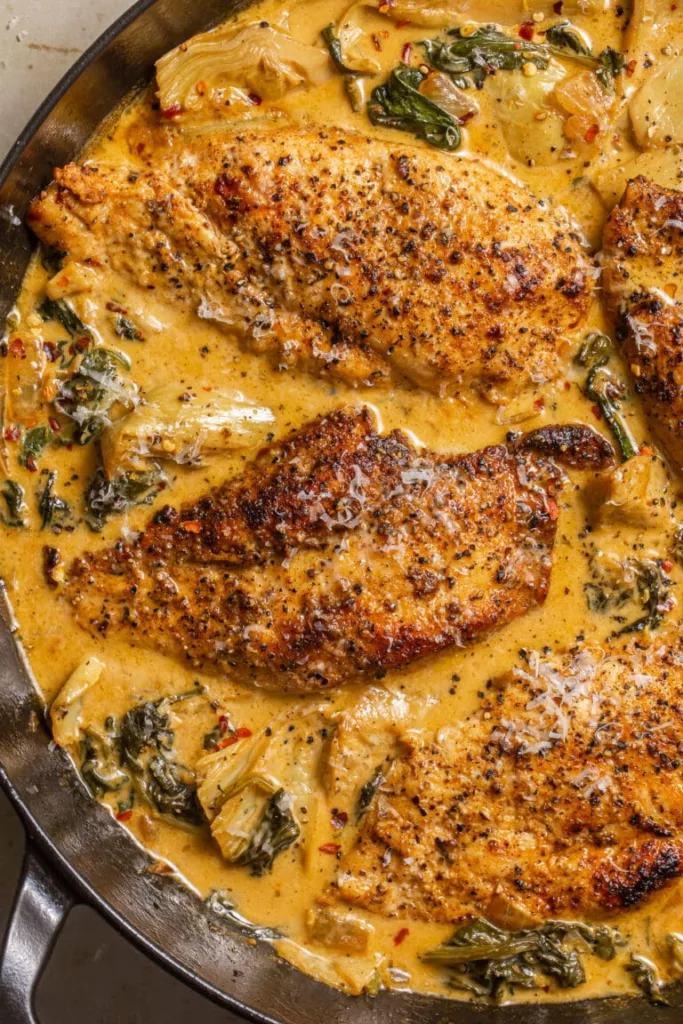 Creamy Spinach Artichoke Chicken