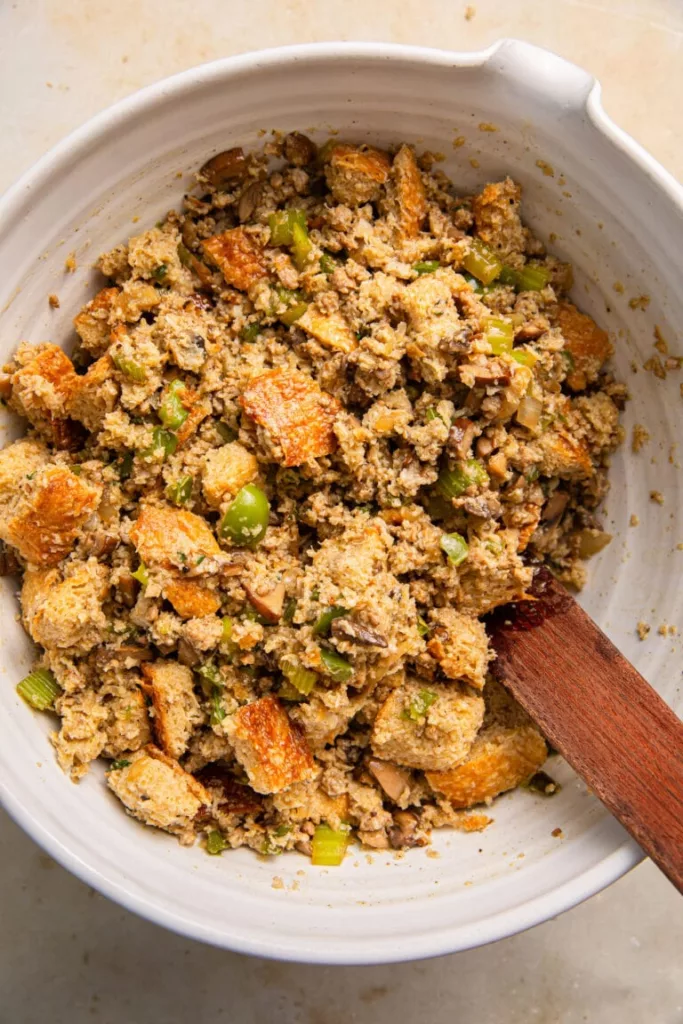 Sourdough Bread Stuffing with Ground Sage Pork