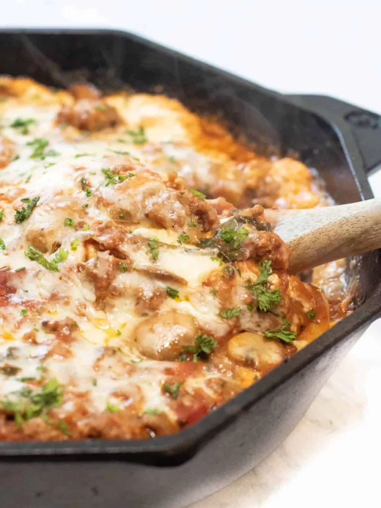 Cast Iron Skillet Lasagna From Scratch