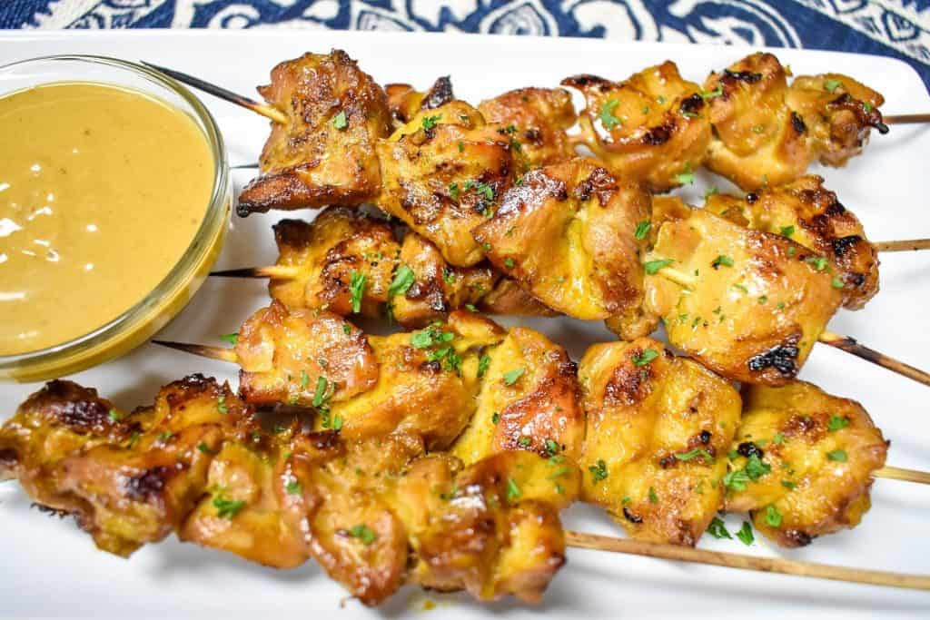 Chicken Satay With Peanut Sauce