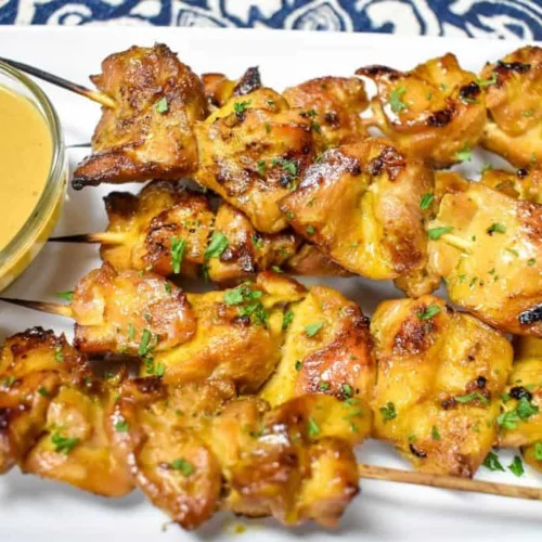 Chicken Satay with Peanut Sauce