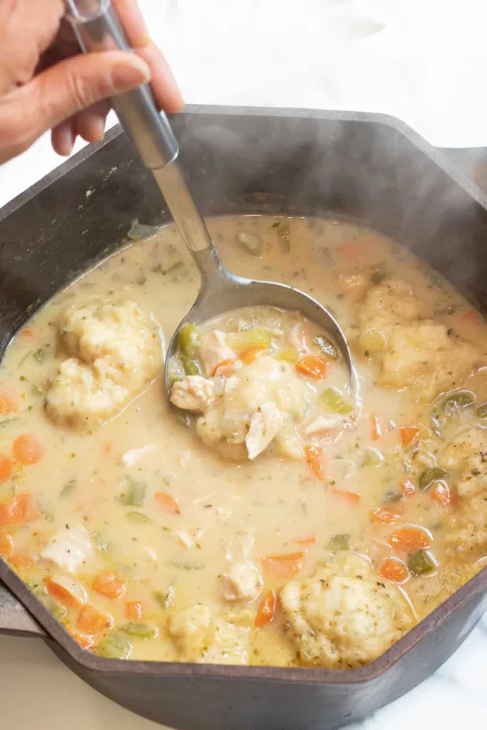 Dutch Oven Chicken and Dumplings Soup