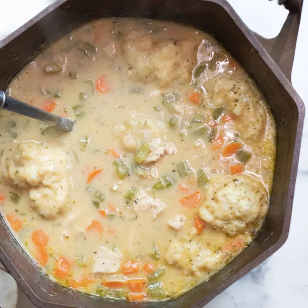 Dutch Oven Chicken and Dumplings Soup