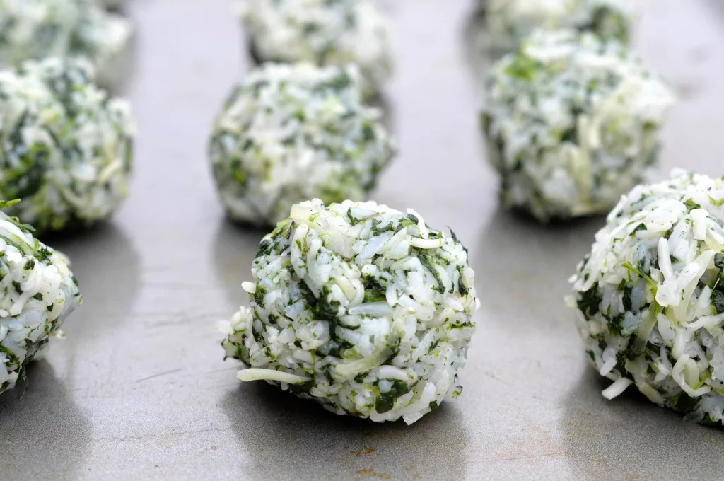 Spinach & Rice Balls