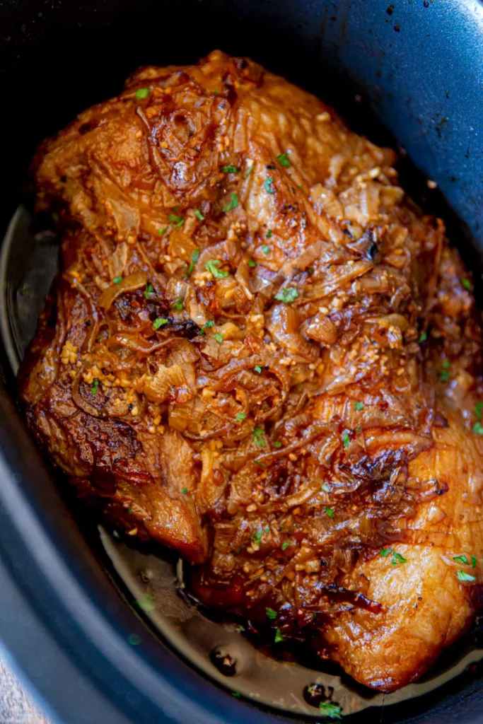 Slow Cooker Beer Onion Brisket