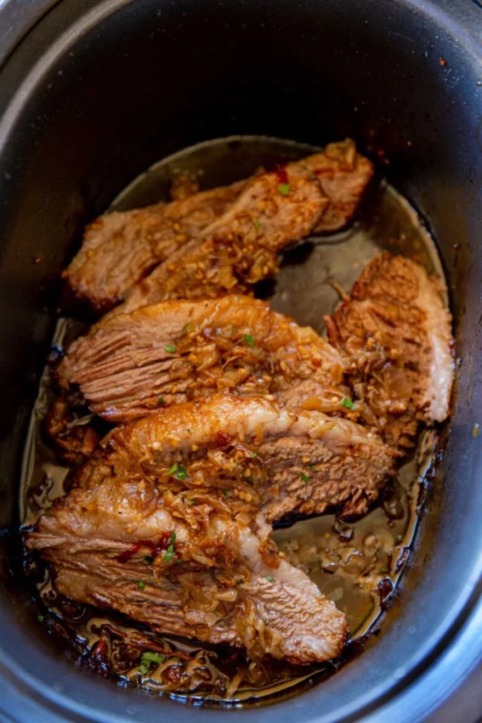 Slow Cooker Beer Onion Brisket