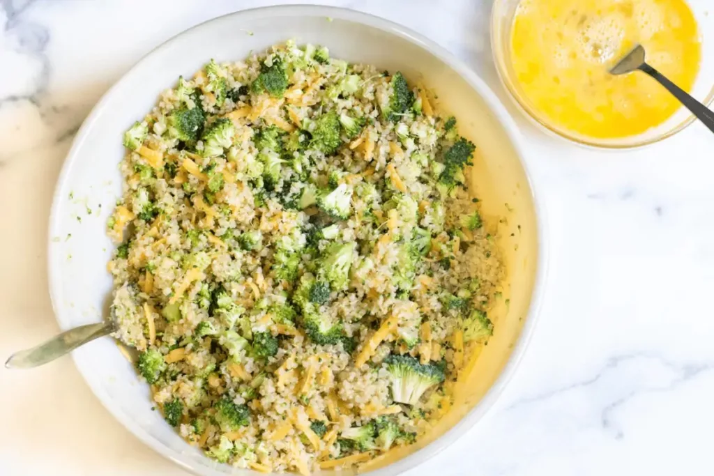 Broccoli Cheddar Quinoa Bars