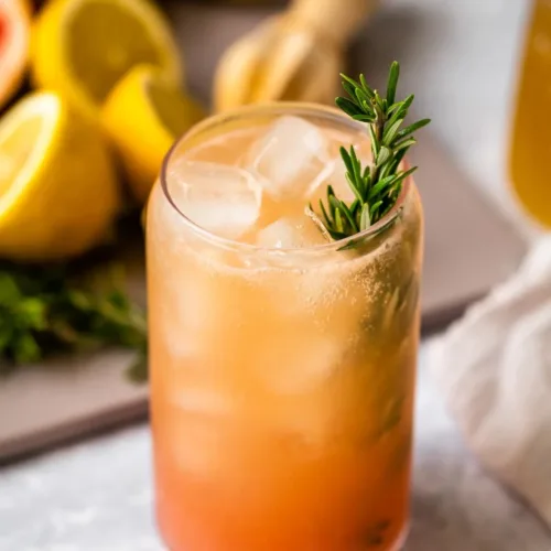 Grapefruit-Ginger Kombucha Mocktail