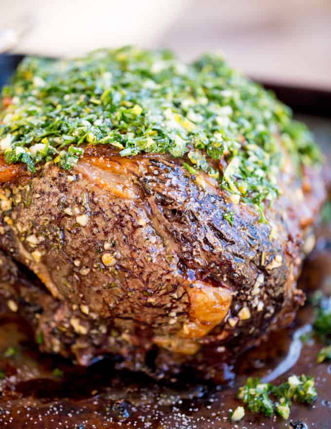 Perfect Garlic Prime Rib