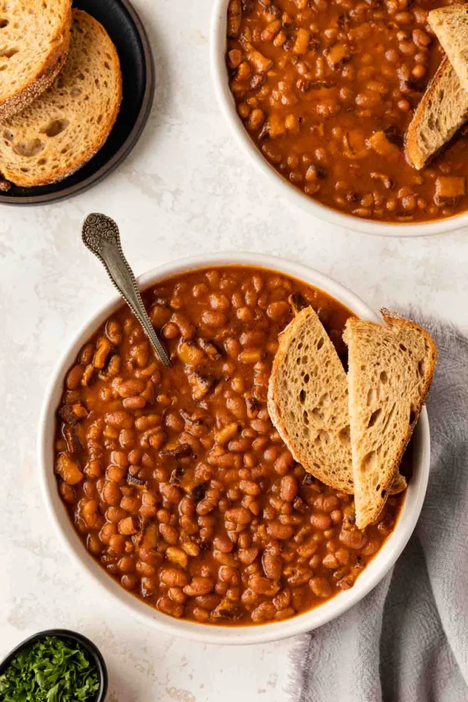 Slow Cooker Pork and Beans