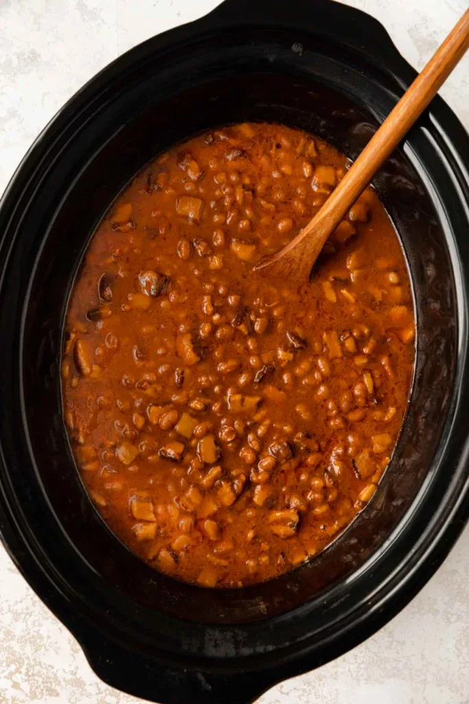 Slow Cooker Pork and Beans