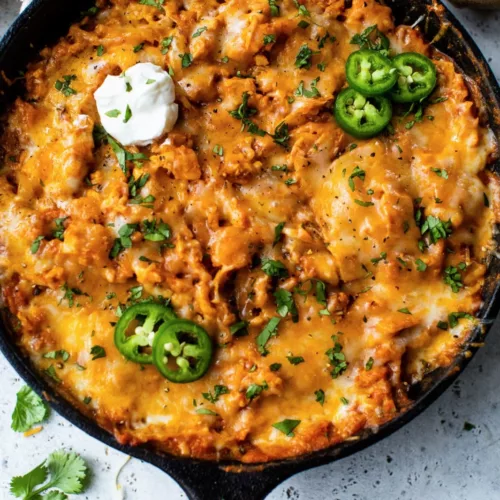 Leftover Turkey Enchiladas Skillet