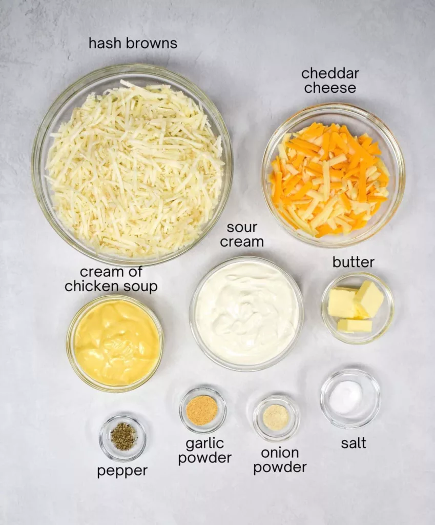 CHEESY HASH BROWN CASSEROLE INGREDIENTS