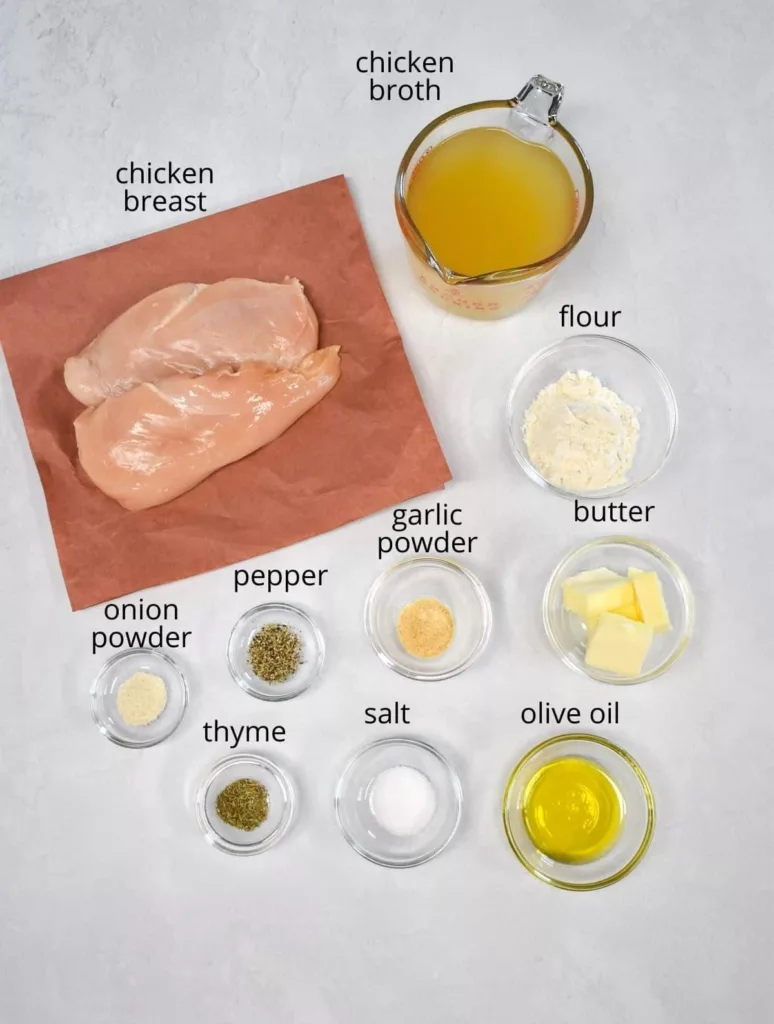 CHICKEN AND GRAVY INGREDIENTS