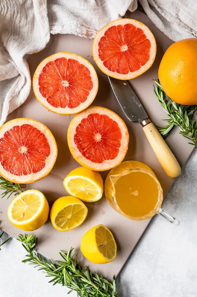 Grapefruit-Ginger Kombucha Mocktail