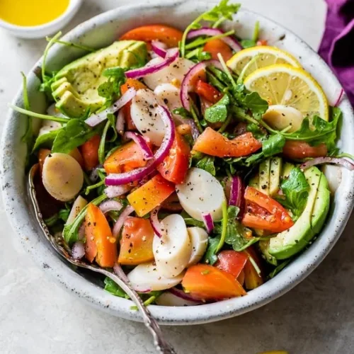 Lemony Hearts of Palm and Avocado Salad