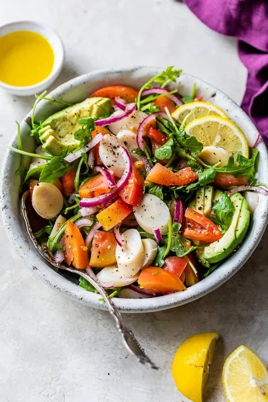 Lemony Hearts of Palm and Avocado Salad