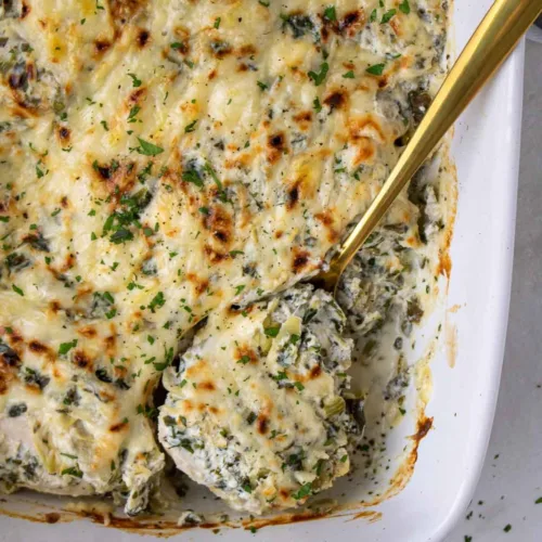 Spinach Artichoke Chicken Casserole