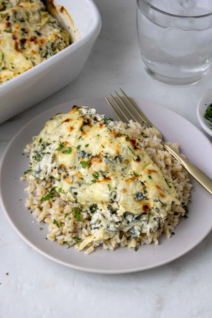 Spinach Artichoke Chicken Casserole