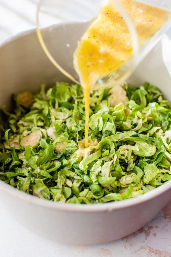 Shaved Brussels Sprout Salad with Pears and Pomegranate