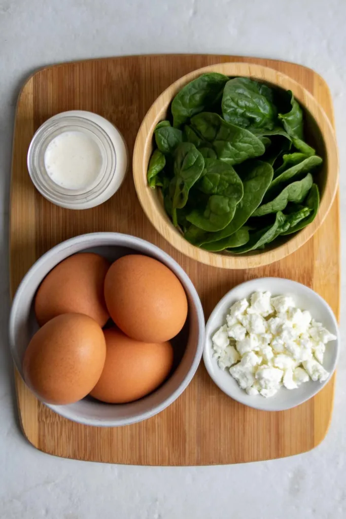 Creamy Spinach Baked Eggs