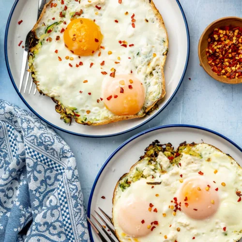 Feta Eggs with Zucchini