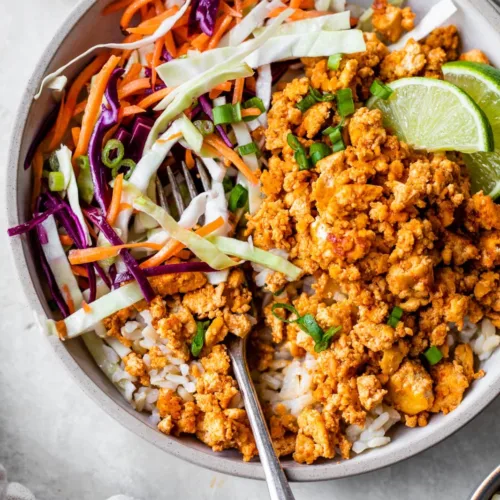 Spicy Gochujang Tofu Bowls