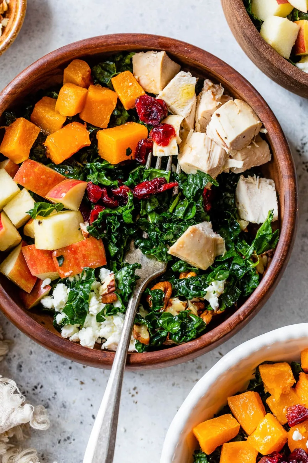 Fall Kale Salad with Chicken