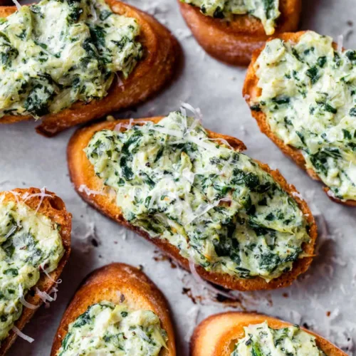 Spinach-Artichoke Crostini