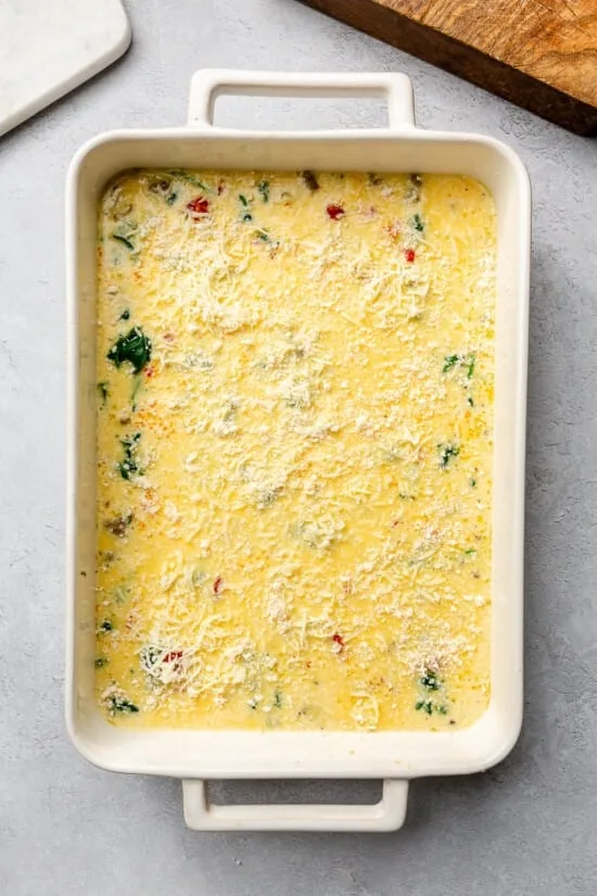 Breakfast Casserole with Spinach and Sausage