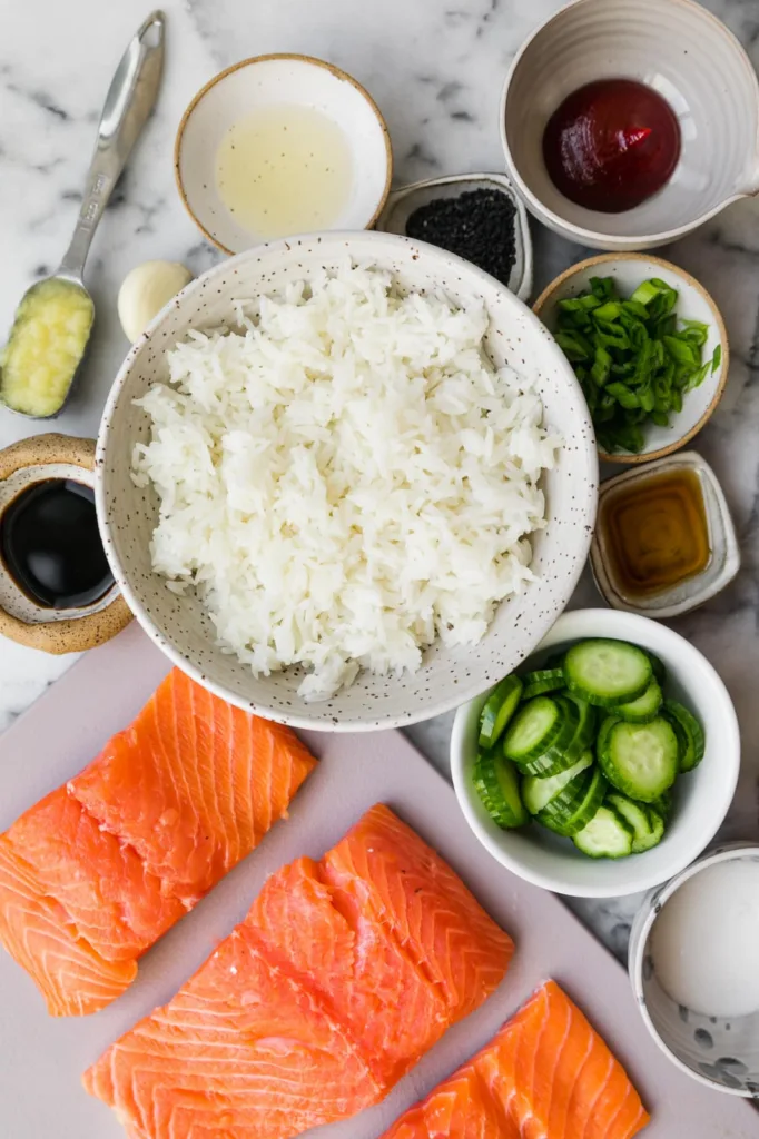 orean-Inspired Salmon Rice Bowl