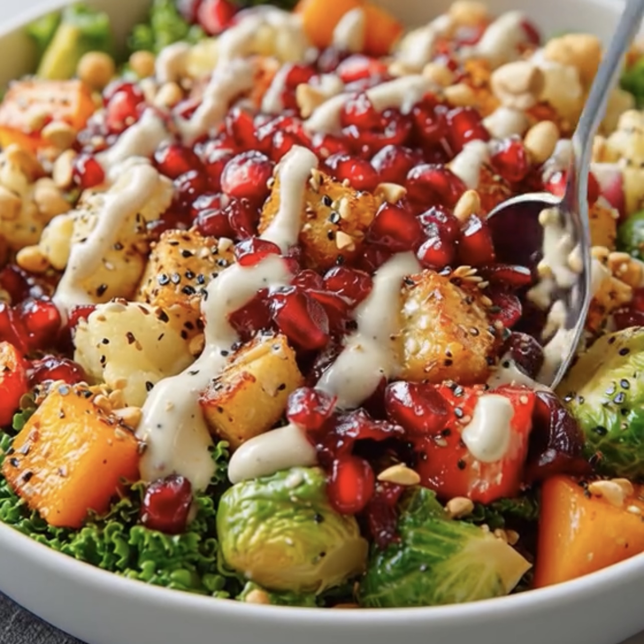 The Ultimate Pomegranate-Tahini Roasted Veggie Power Bowl: A Symphony of Flavor & Nutrition