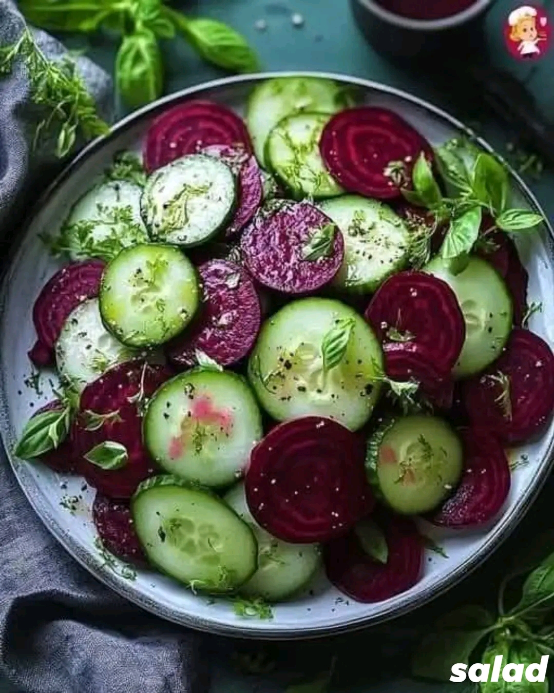 Fresh Cucumber and Beet Salad