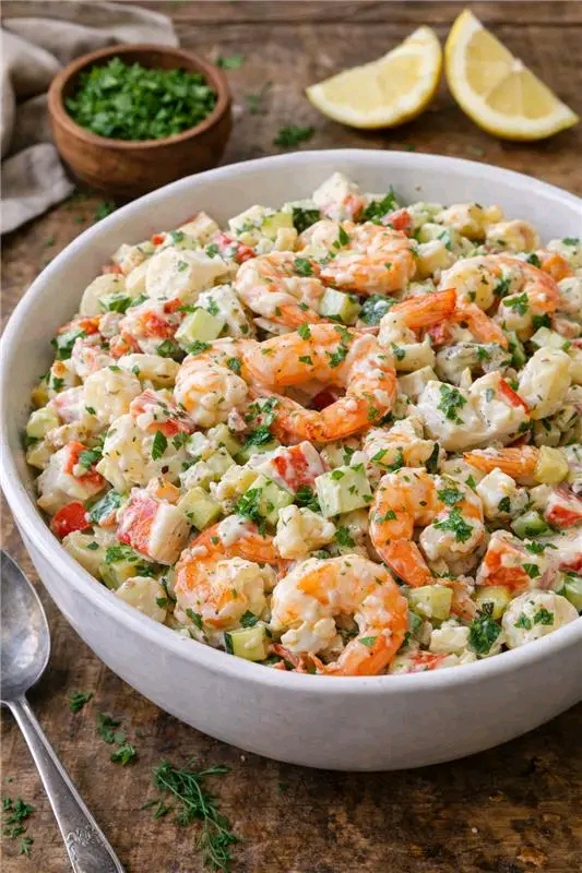 Creamy Seafood Salad (Shrimp & Crab Salad) – The Perfect No-Cook Summer Dish