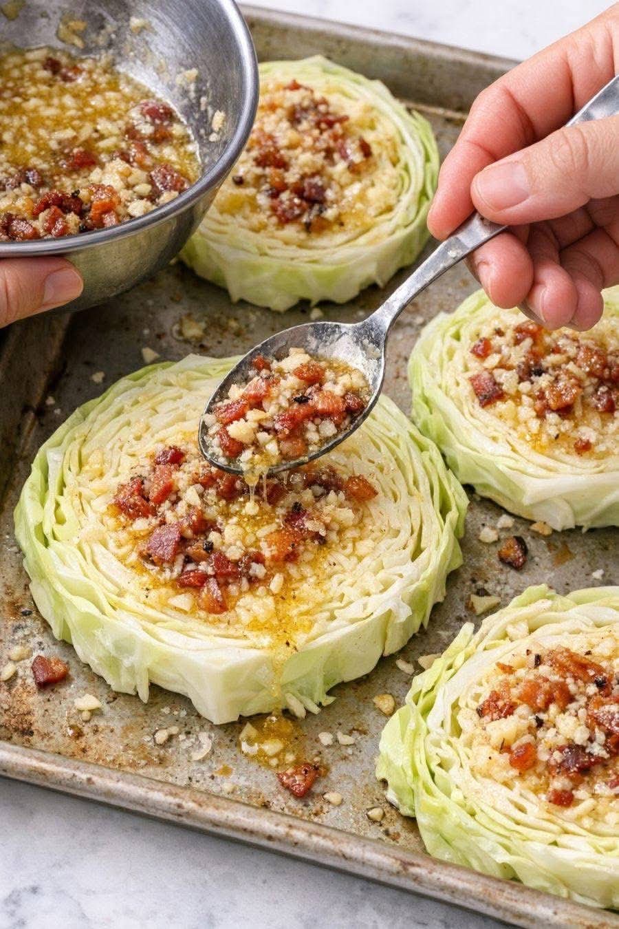 Roasted Bacon Garlic Butter Cabbage Steaks: The Low-Carb Side Dish That Steals the Show