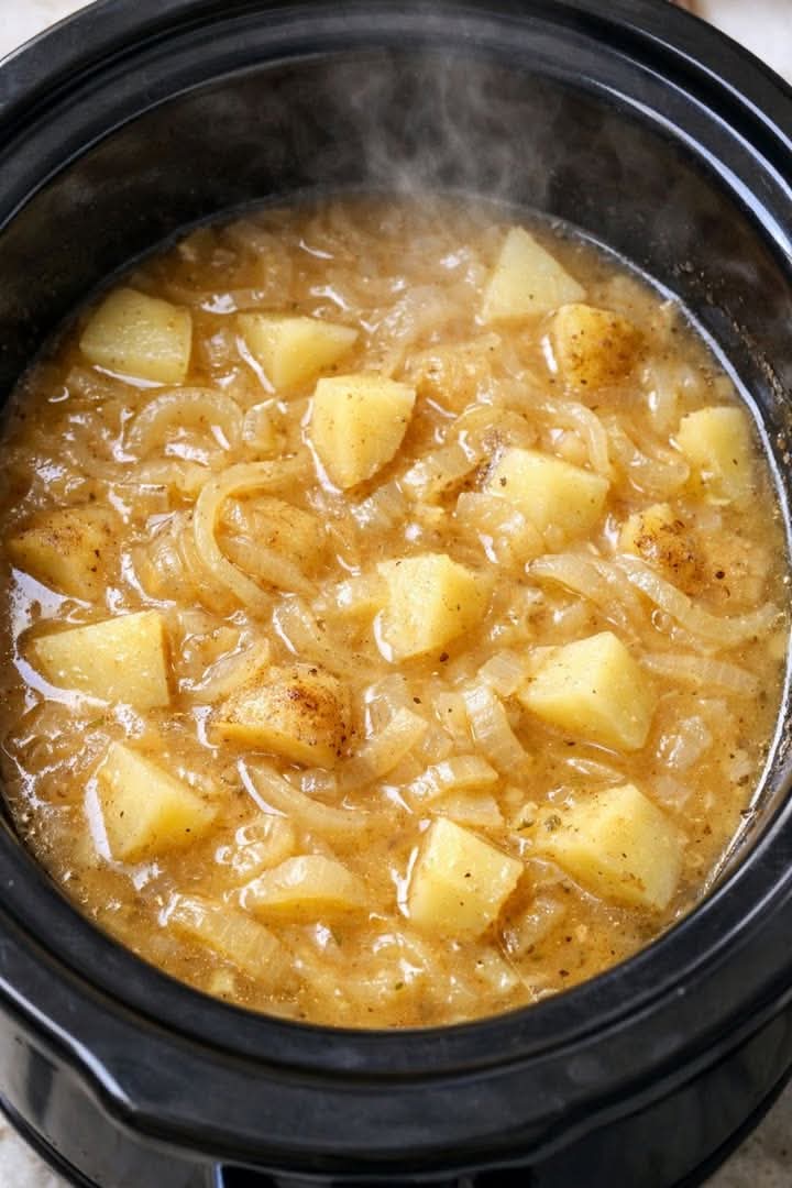 Slow Cooker 3 Ingredient Onion and Potato Soup – The Easiest, Creamiest Comfort Food You’ll Ever Make
