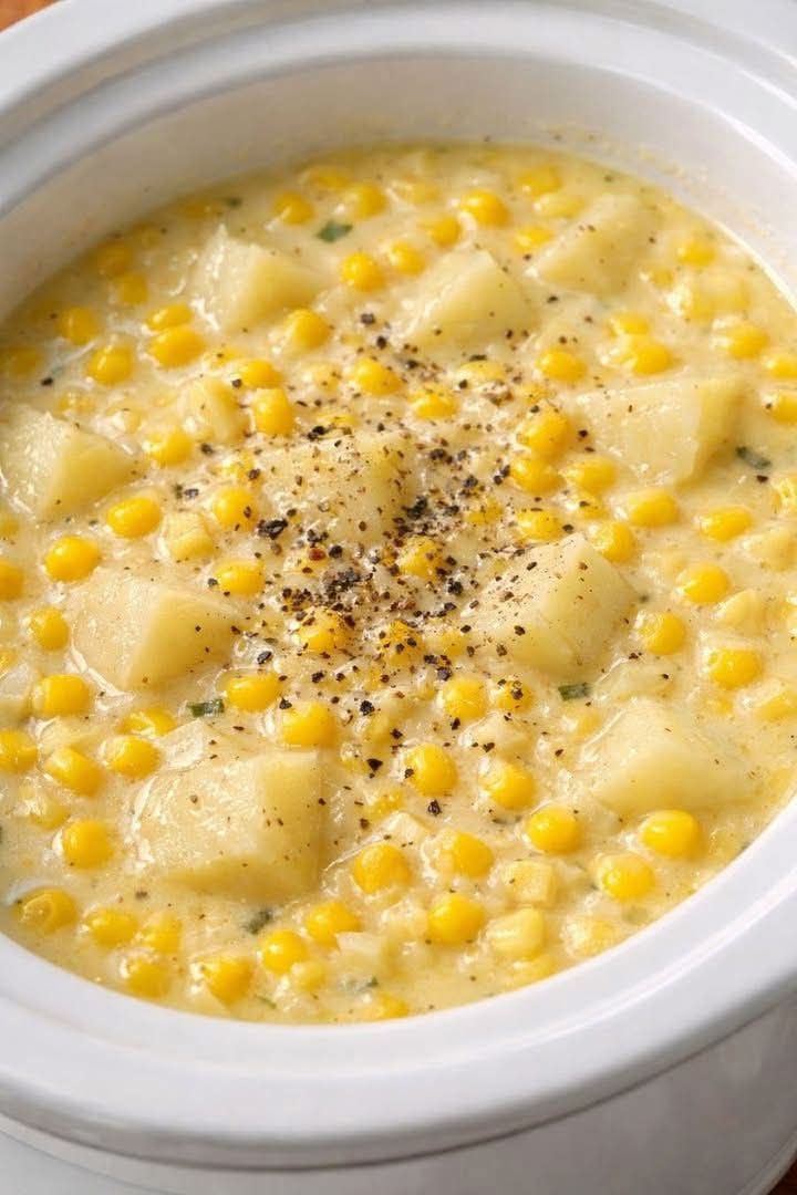 Slow Cooker 4 Ingredient Corn Chowder: Creamy, Comforting, and Effortless