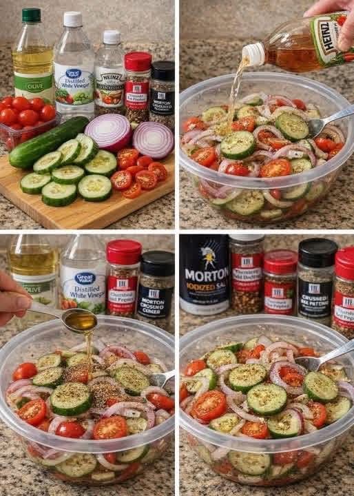 Marinated Cucumber Onion and Tomato Salad: The Refreshing Side Dish That Never Goes Out of Style