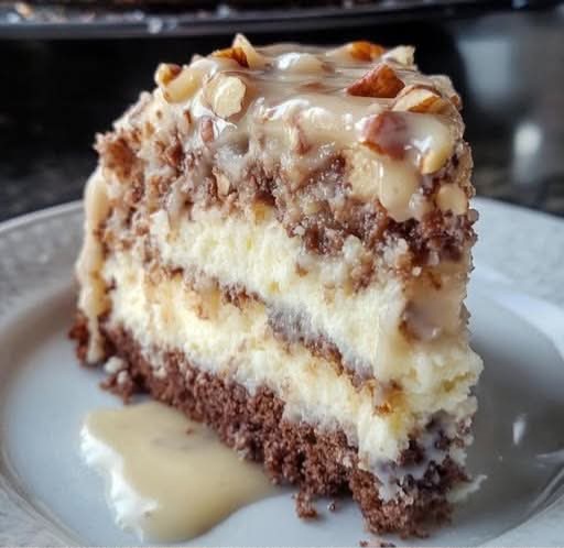 White German Chocolate Cake with a Cheesecake Center: The Ultimate Decadent Layer Cake
