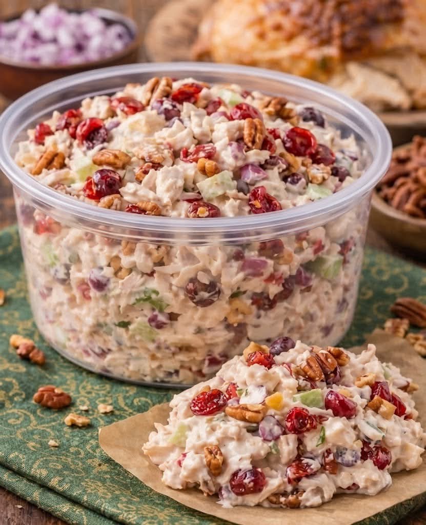 Creamy Cranberry Chicken Salad – Sweet, Savory, Creamy, and Crunchy in Every Bite