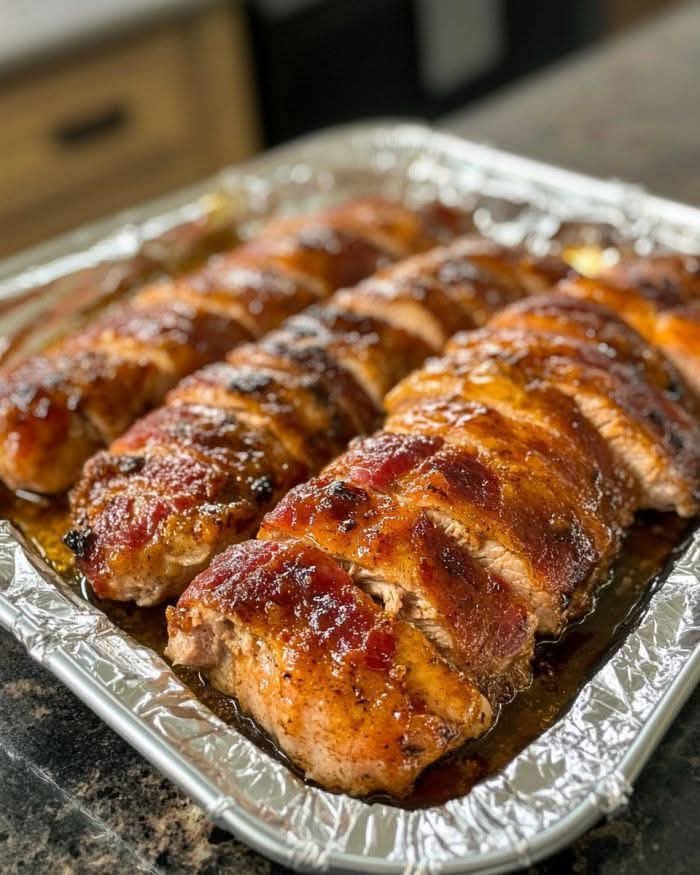 Pork Tenderloin Wrapped in Crispy Bacon: Juicy, Smoky, and Irresistible