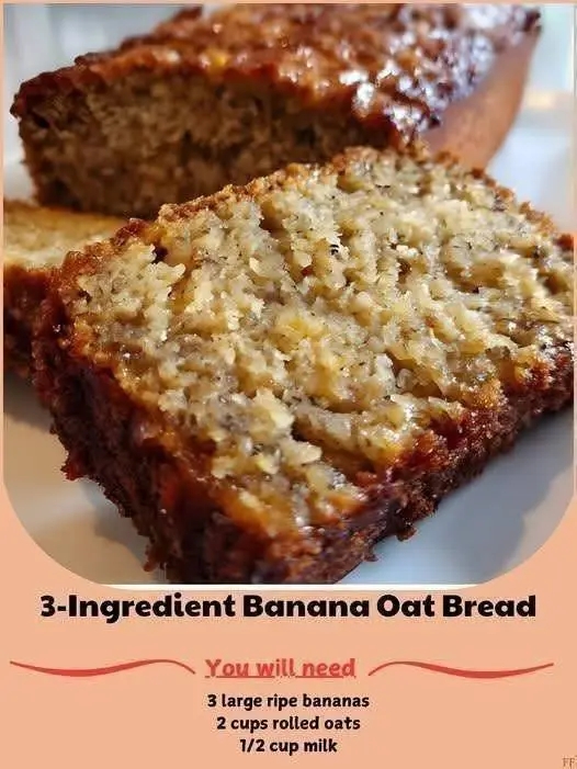 3 Ingredient Banana Oat Bread – The Easiest, Healthiest Loaf You’ll Ever Make
