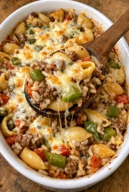 Cheesy Beef And Pepper Pasta Bake – Easy One-Pan Family Dinner