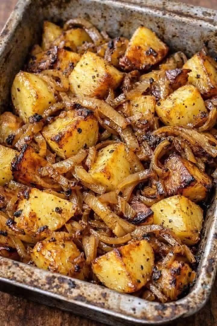 Rustic Oven Roasted Potatoes and Onions – The Ultimate Crispy Side Dish